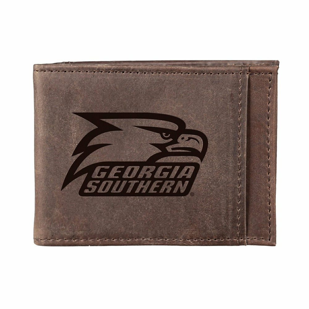 Front Pocket Wallet w/ RFID Blocking, Georgia Southern, Brown, Collegiate, Home