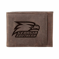 Front Pocket Wallet w/ RFID Blocking, Georgia Southern, Brown, Collegiate, Home