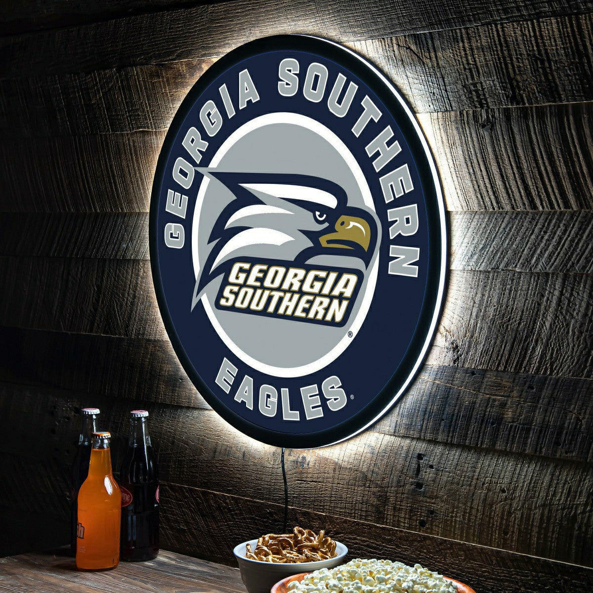 LED Wall Decor, Round, Georgia Southern University, Collegiate, Home