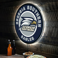 LED Wall Decor, Round, Georgia Southern University, Collegiate, Home