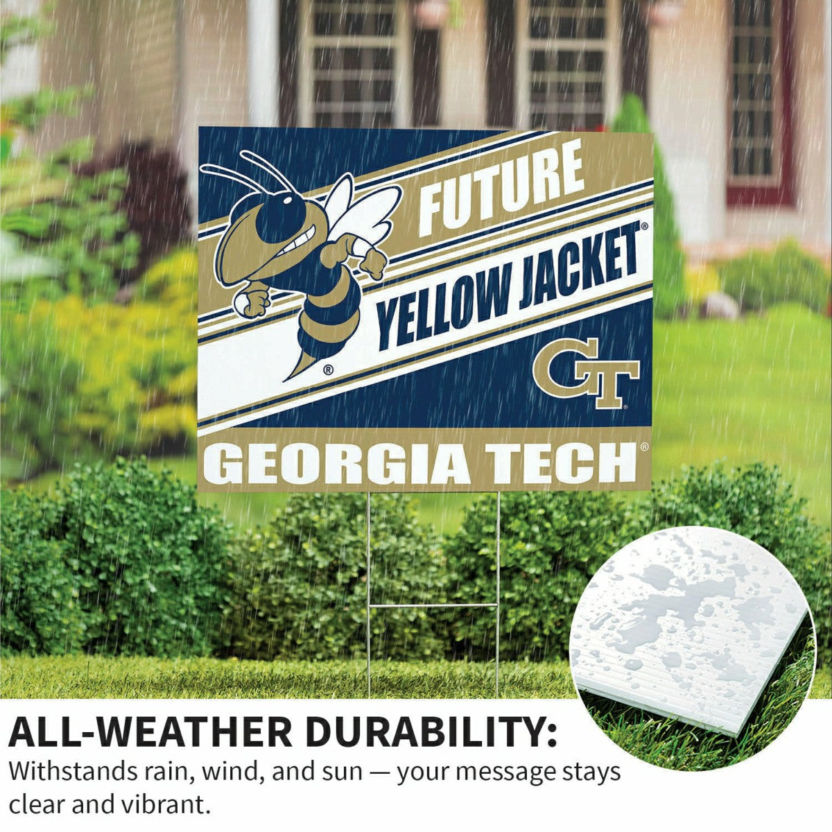 Georgia Tech Coroplast Yard Sign, Future Student, Collegiate, Home