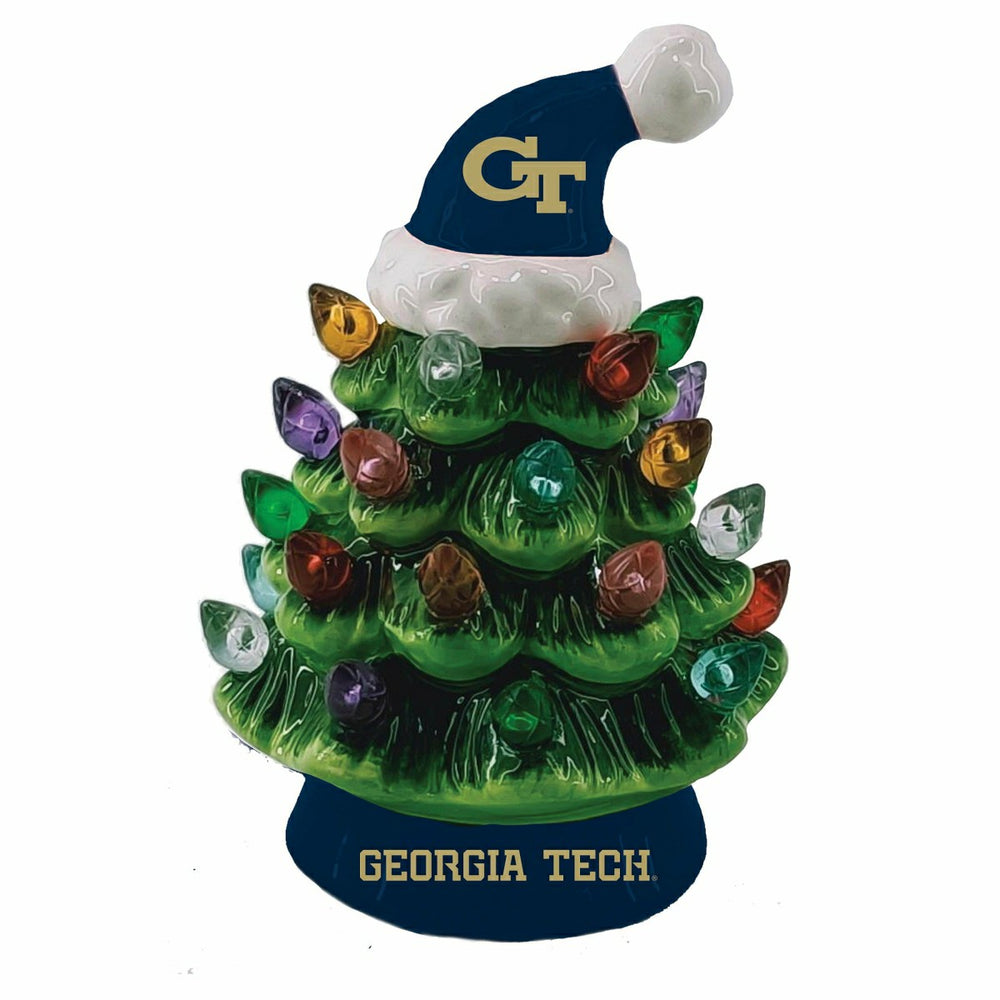 4" Mini LED Tabletop Christmas Tree, Set of 2, Georgia Tech, Collegiate, Home