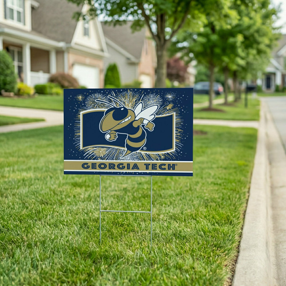 Georgia Tech Yard Sign, Patriotic, Collegiate, Home