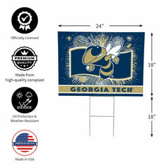 Georgia Tech Yard Sign, Patriotic, Collegiate, Home