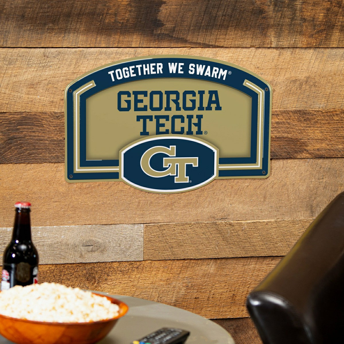 Georgia Tech USA Embossed Steel Wall Sign, 11" x 17", Collegiate, Home