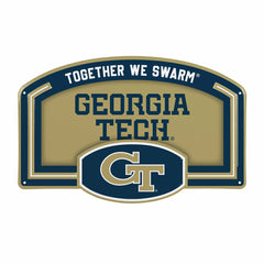 Georgia Tech USA Embossed Steel Wall Sign, 11" x 17", Collegiate, Home
