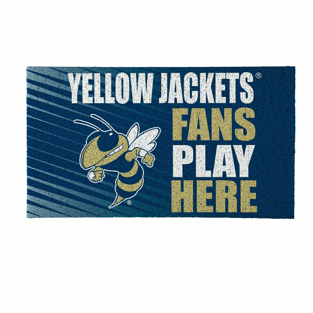 Georgia Tech Fan Mat, 28"x16", Collegiate