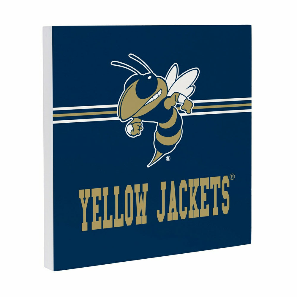 Georgia Tech Wood Wall Sign, 12x12, Collegiate, Home