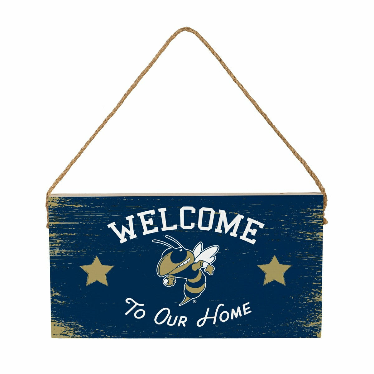 Georgia Tech Wood Wall Sign, 6x11, Collegiate, Home