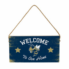 Georgia Tech Wood Wall Sign, 6x11, Collegiate, Home