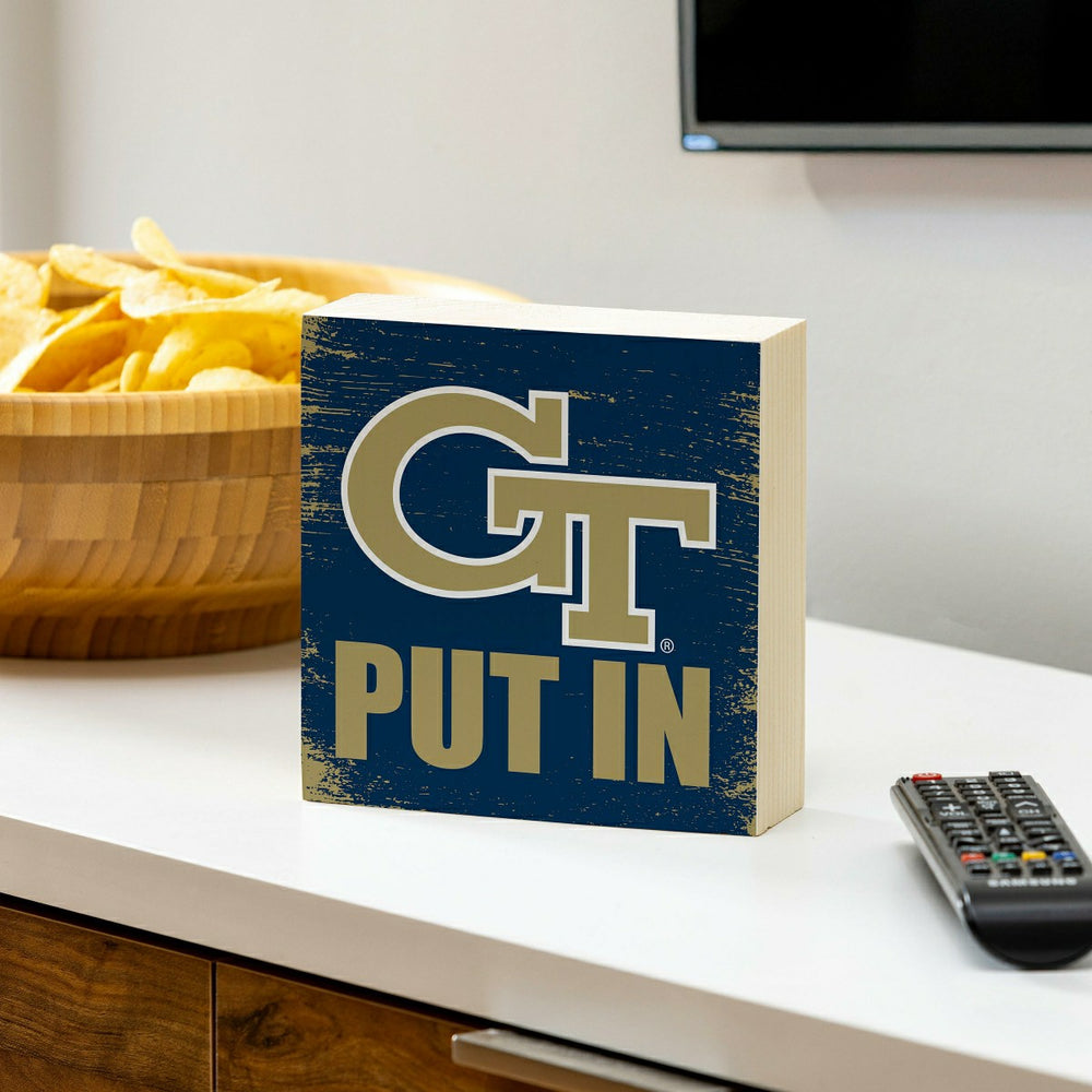 Georgia Tech Plock, Down Home Fans, 6x6, Collegiate, Home