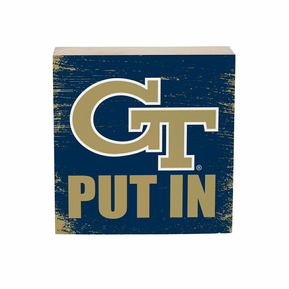 Georgia Tech Plock, Down Home Fans, 6x6, Collegiate, Home