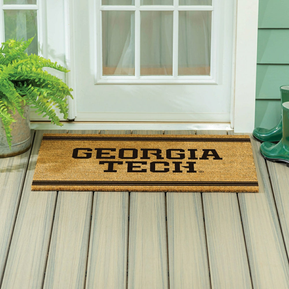 Georgia Tech Large One Color Coir Mat, 36"x24", Collegiate