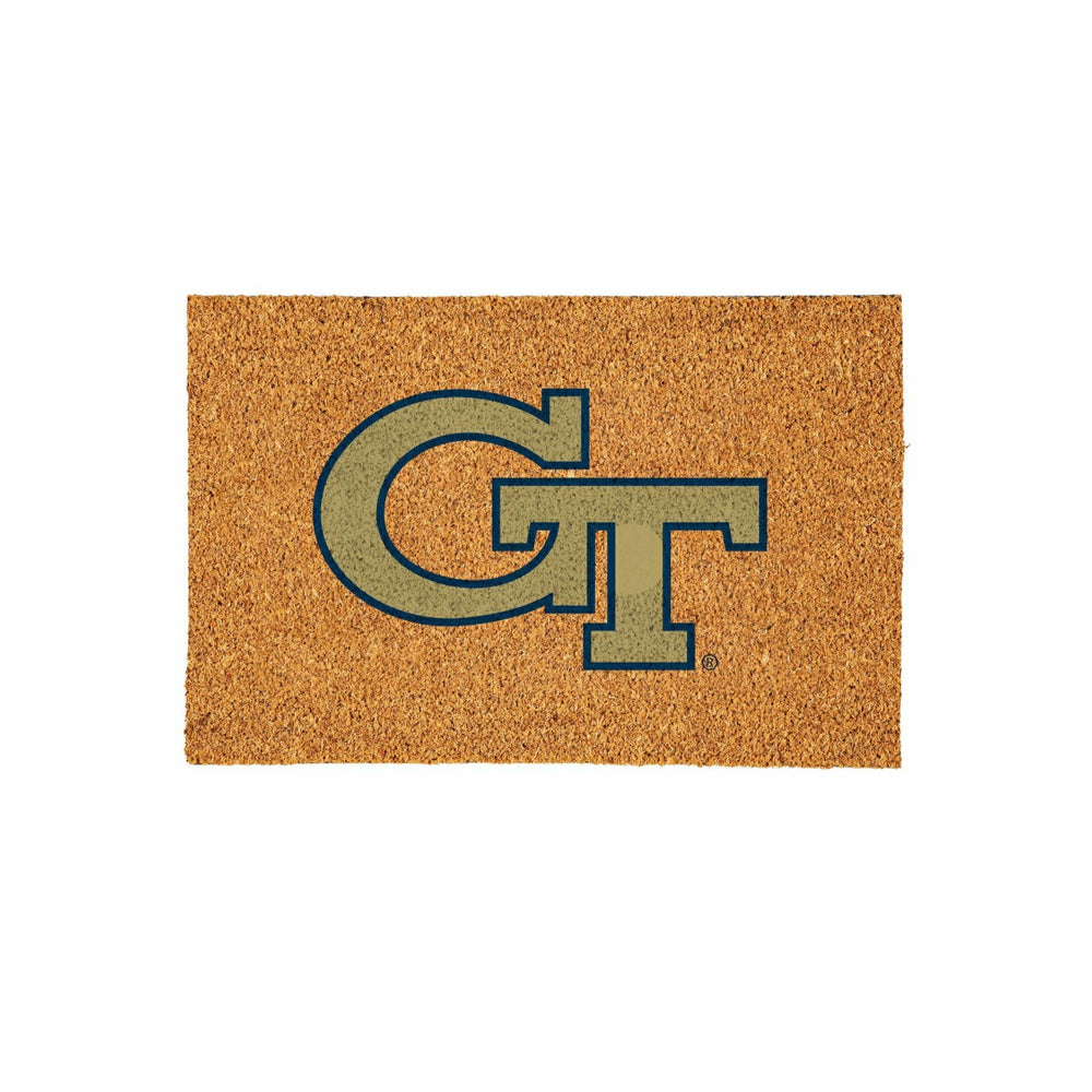 Georgia Tech Large Full Color Coir Mat, 36"x24", Collegiate