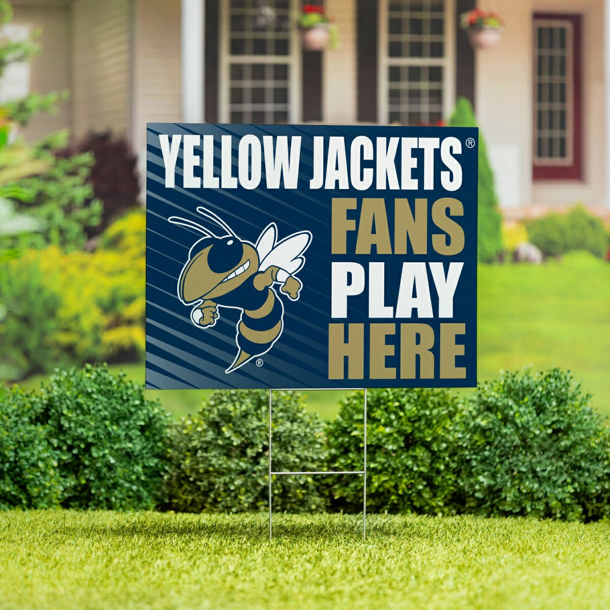 Georgia Tech Coroplast Yard Sign "Fans Play Here", Collegiate, Home