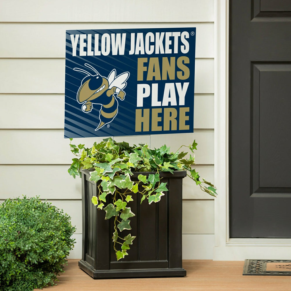 Georgia Tech Coroplast Yard Sign "Fans Play Here", Collegiate, Home