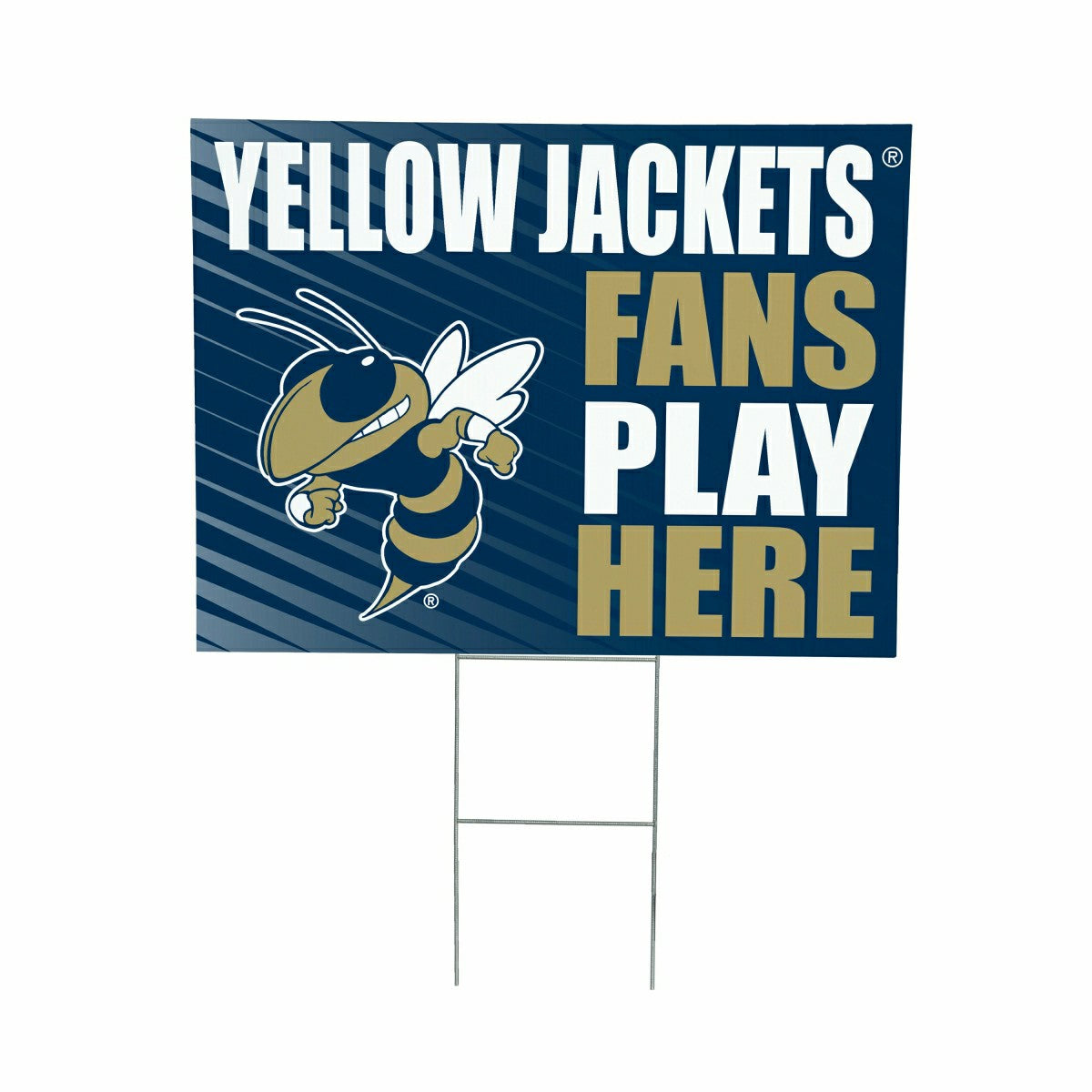 Georgia Tech Coroplast Yard Sign "Fans Play Here", Collegiate, Home