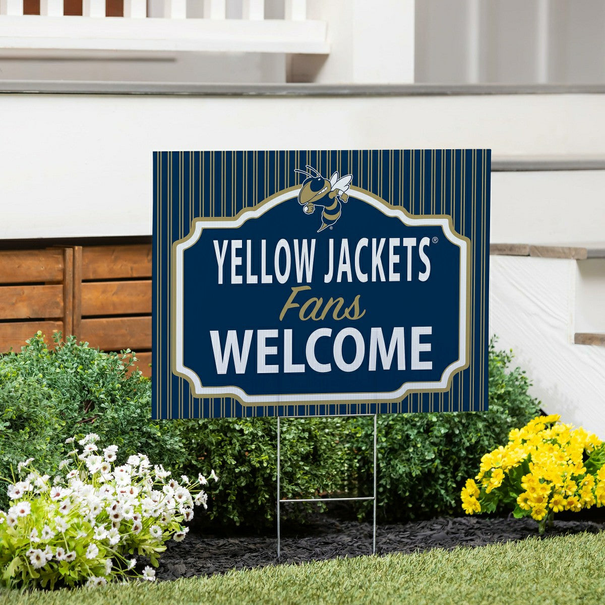 Georgia Tech Coroplast Yard Sign, "Fans Welcome", Collegiate, Home