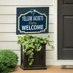 Georgia Tech Coroplast Yard Sign, "Fans Welcome", Collegiate, Home