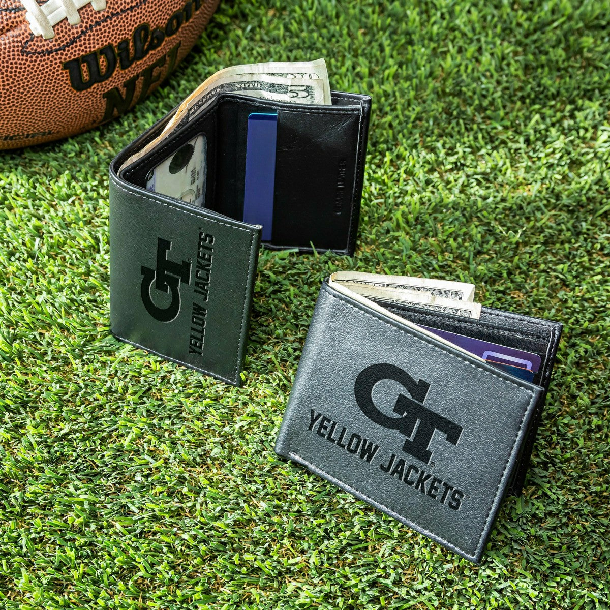 Georgia Tech, Bi-Fold and Tri-Fold Wallet Gift Set, Black, Collegiate, Home