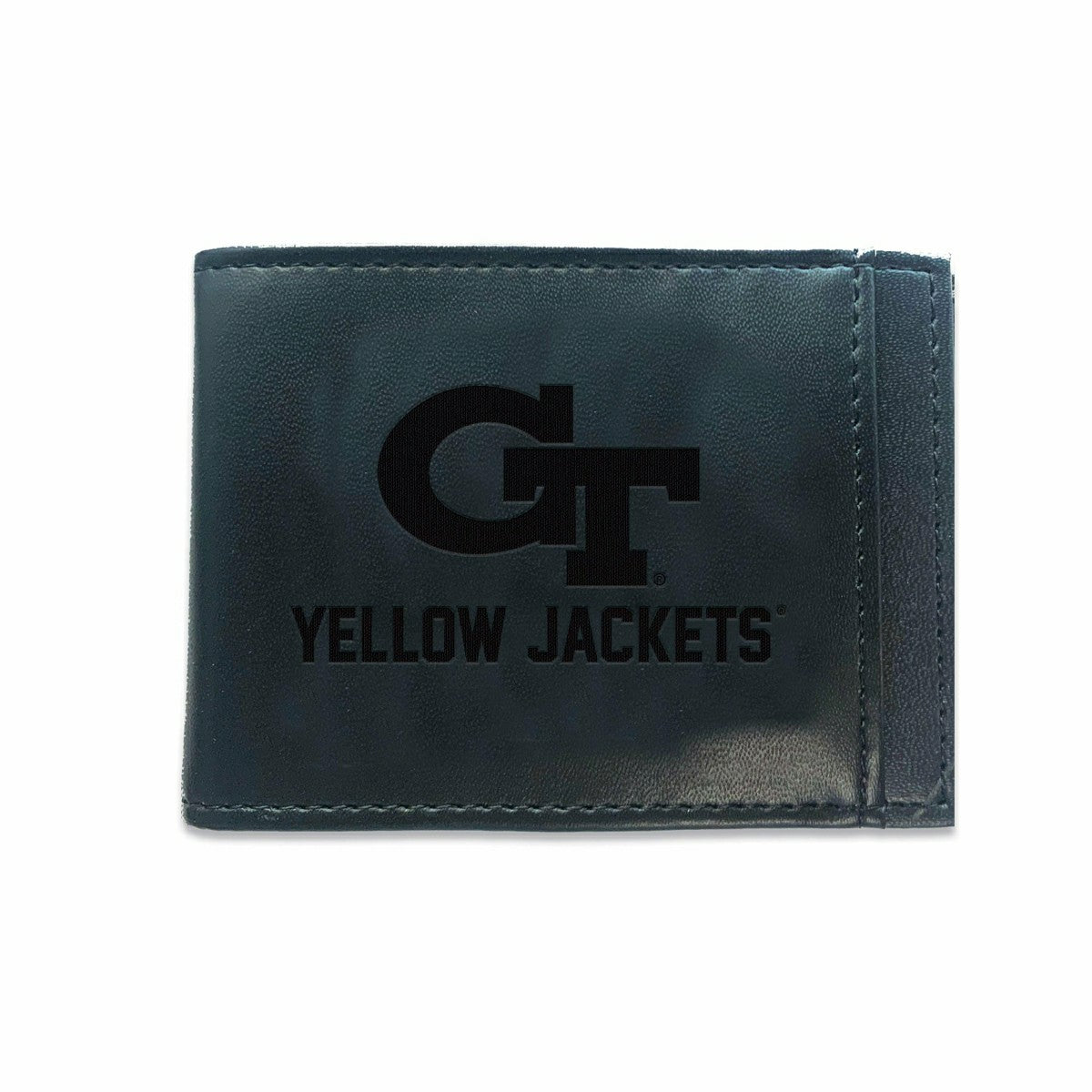 Front Pocket Wallet w/ RFID Blocking, Georgia Tech, Black, Collegiate, Home