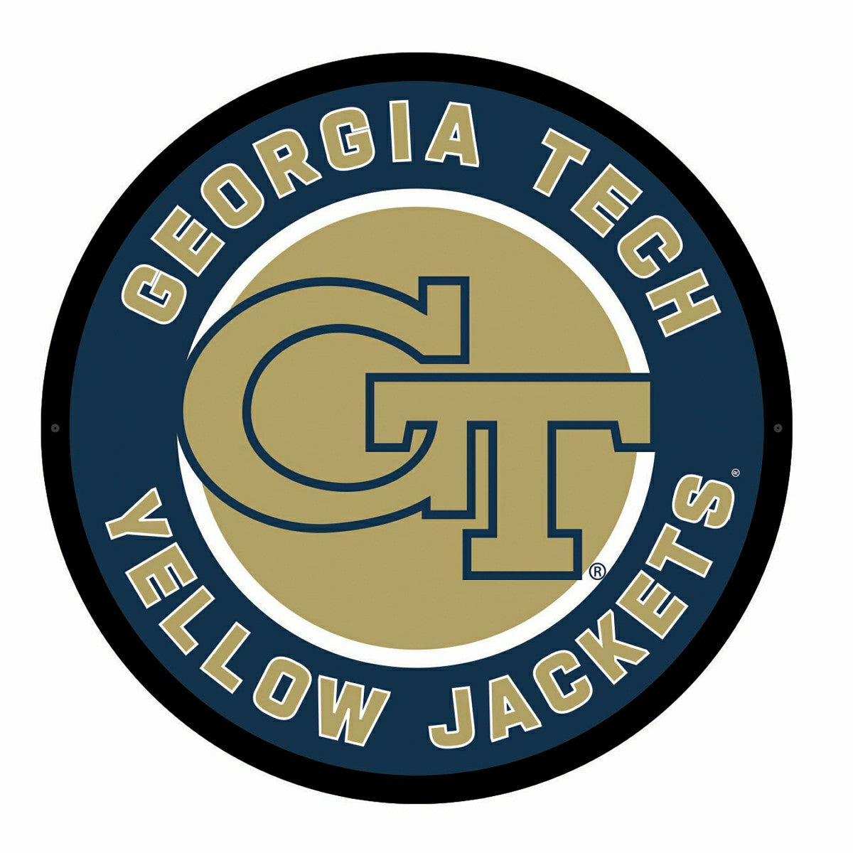 LED Wall Decor, Round, Georgia Tech, Collegiate, Home