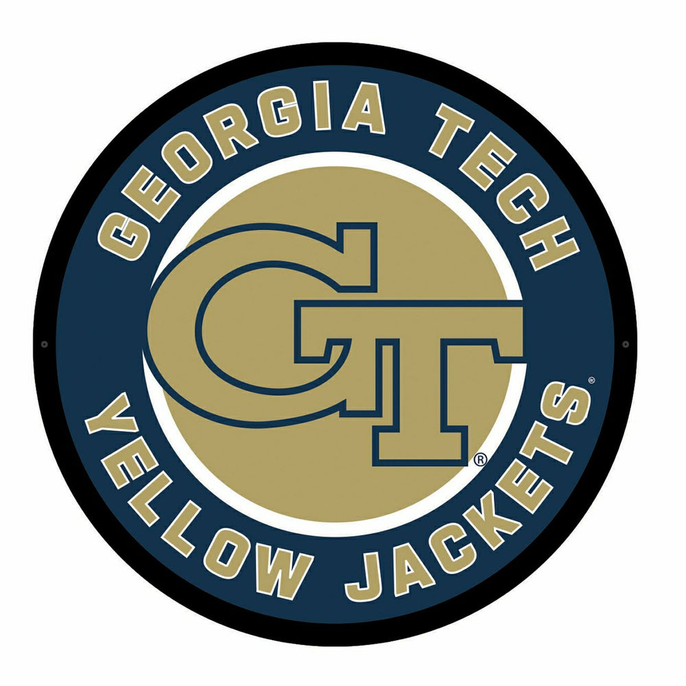 LED Wall Decor, Round, Georgia Tech, Collegiate, Home