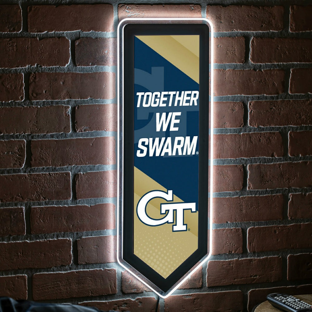 LED Wall Decor, Pennant, Georgia Tech, Collegiate, Home