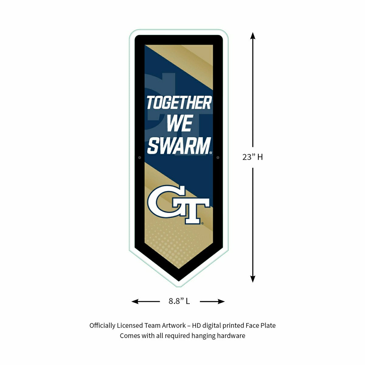 LED Wall Decor, Pennant, Georgia Tech, Collegiate, Home