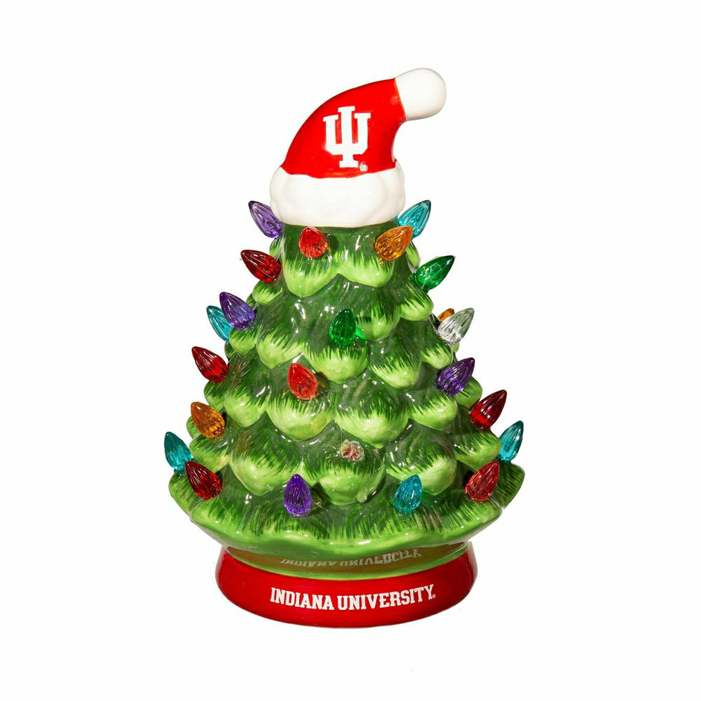 8" LED Ceramic Christmas Tree, Indiana University, Collegiate, Home