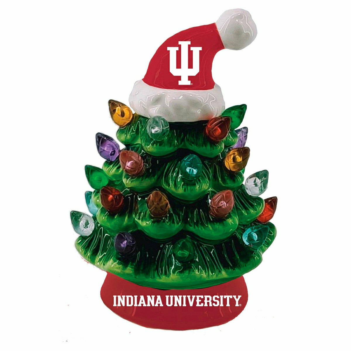4" Mini LED Tabletop Christmas Tree, Set of 2, Indiana University, Collegiate, Home