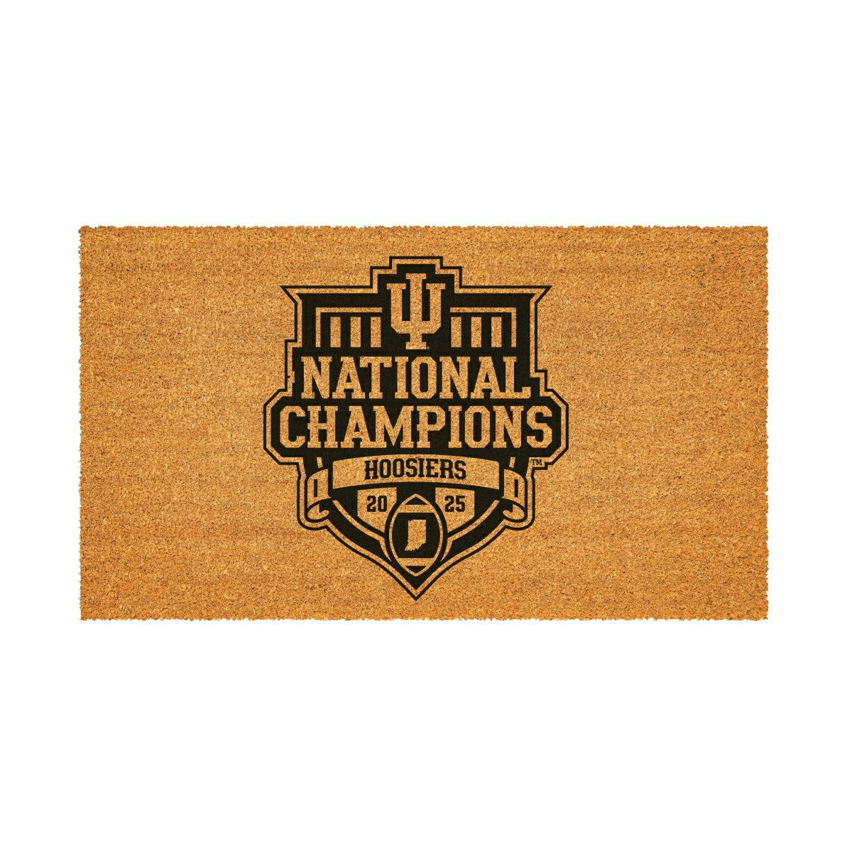 Indiana University, Div 1 Champs, Coir Mat, One Color, Collegiate