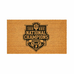 Indiana University, Div 1 Champs, Coir Mat, One Color, Collegiate