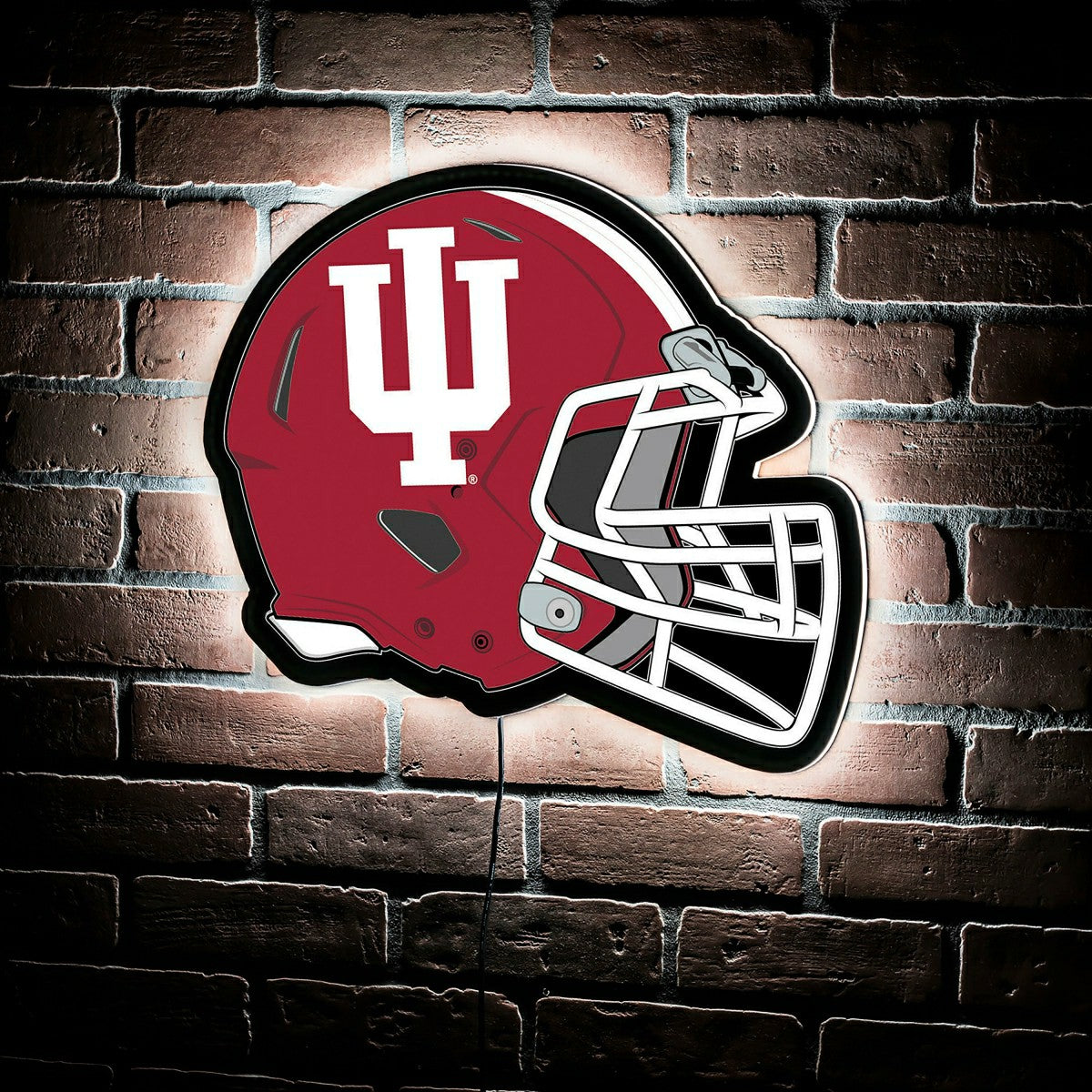 LED Wall Decor, College Football Helmet, Indiana University, Collegiate, Home