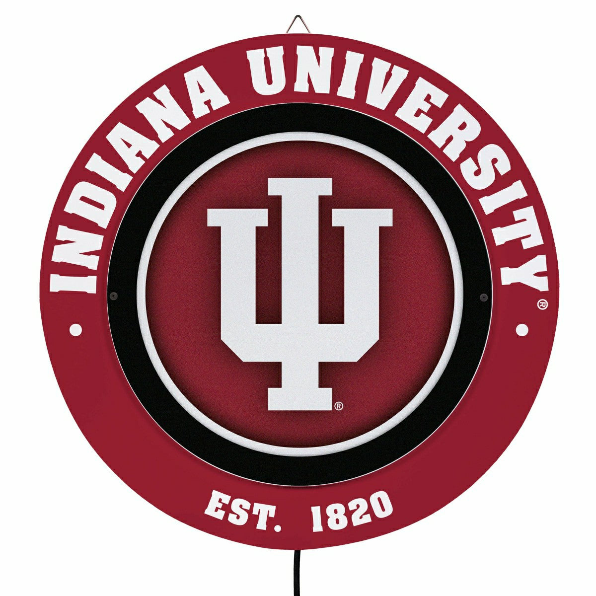 Indiana University, Metal Lite, Round, Collegiate