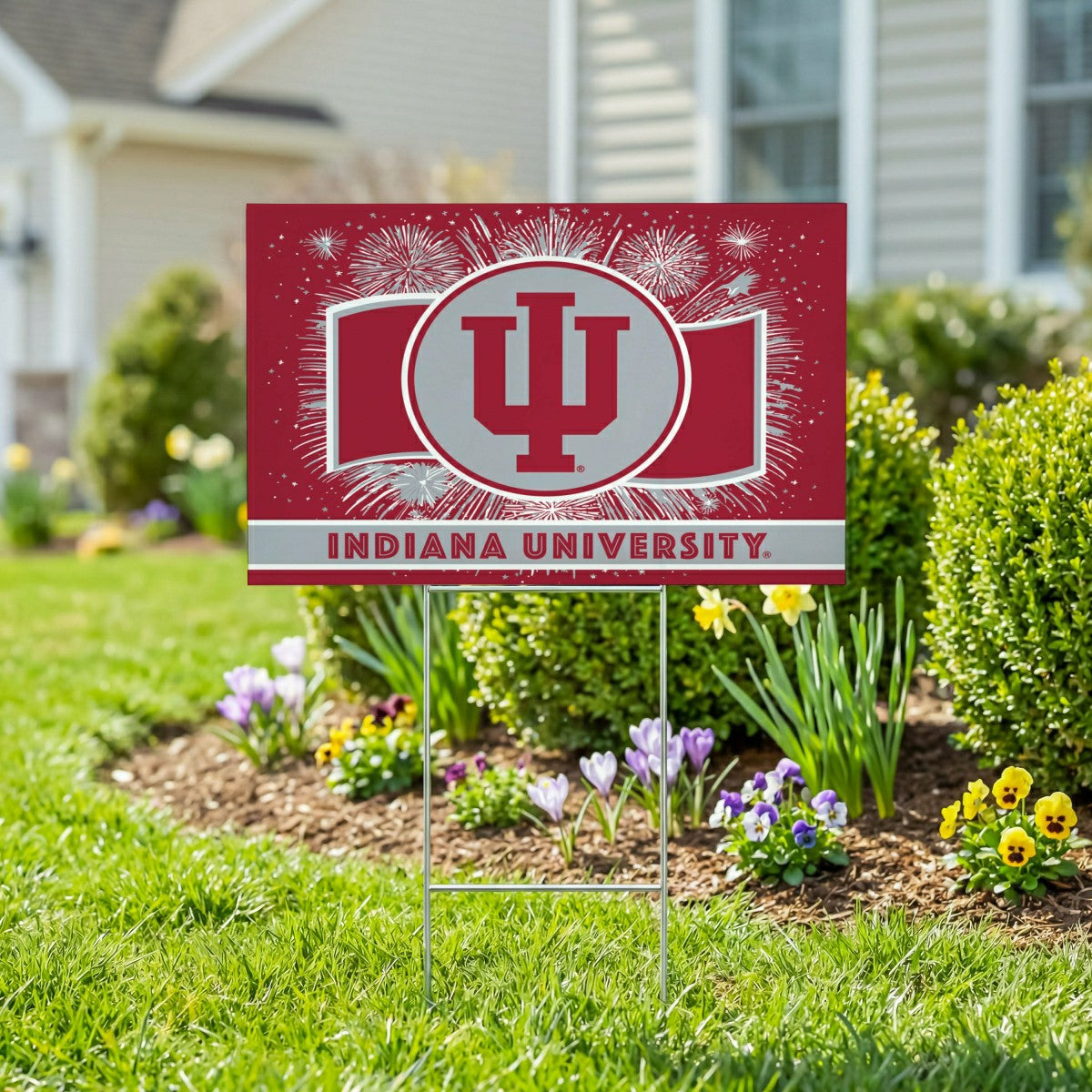Indiana University Yard Sign, Patriotic, Collegiate, Home