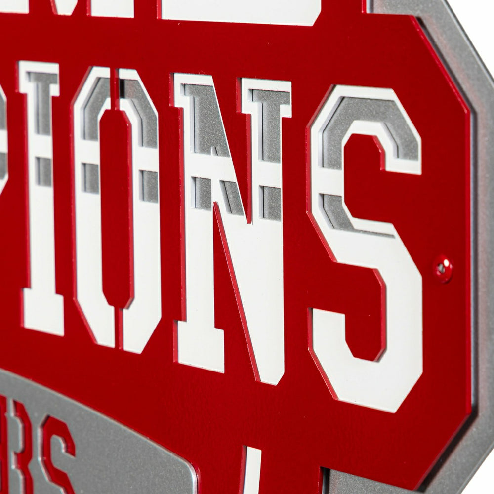 Indiana University, Div 1 Champs, Layered Metal Wall Art, Collegiate, Home