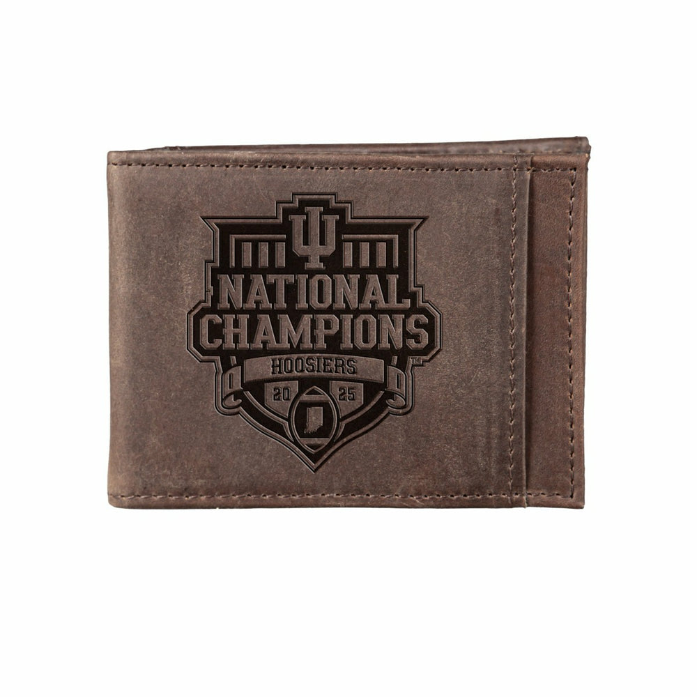 Indiana University, Div 1 Champs, Front Pocket Wallet, Brown, Collegiate, Home