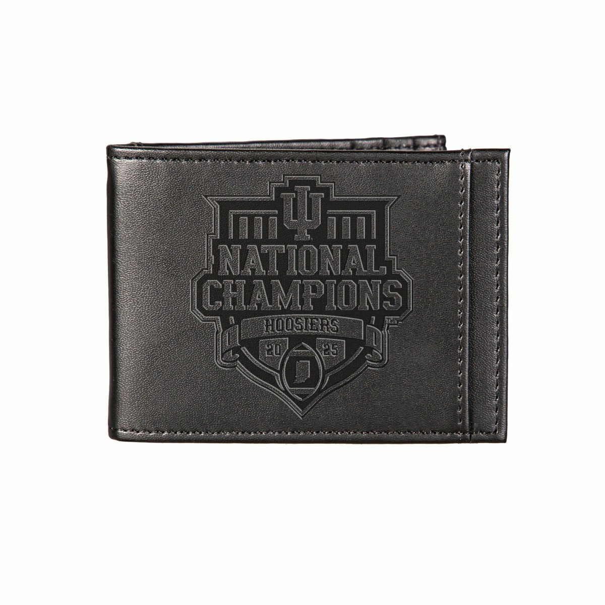 Indiana University, Div 1 Champs, Front Pocket Wallet, Black, Collegiate, Home