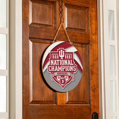 Indiana University, Div 1 Champs, Round Door Decor with Hanging Rope, , Collegiate, Home