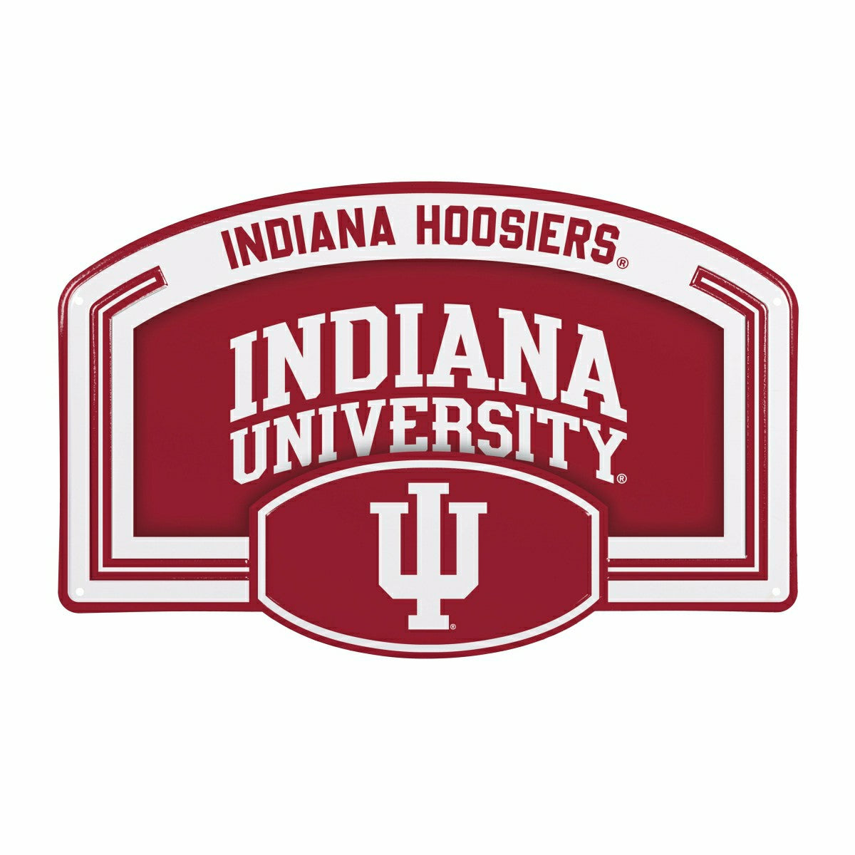 Indiana University USA Embossed Steel Wall Sign, 11" x 17", Collegiate, Home