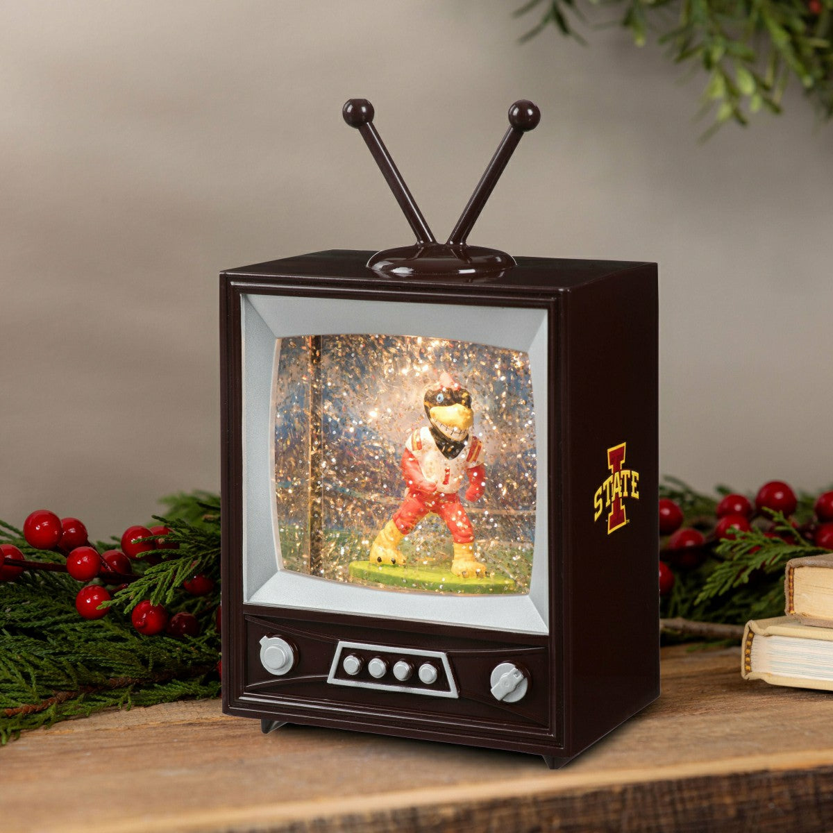 Iowa State University Vintage TV Water Lantern, Collegiate, Home
