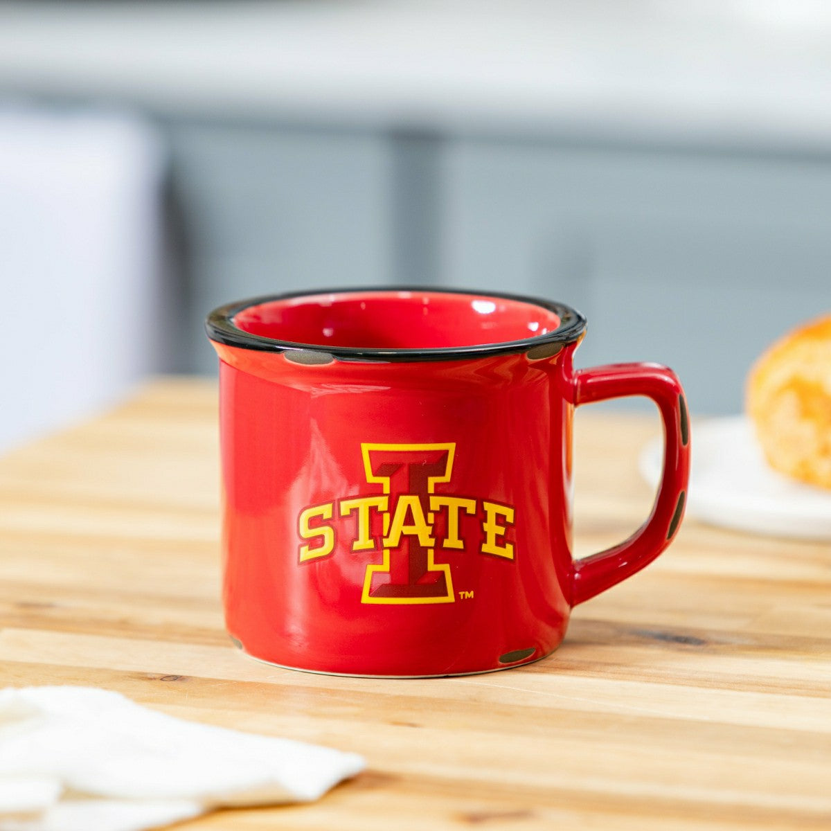 Iowa State University Ceramic Camp Cup with Enamel Finish, 14oz, Collegiate, Home