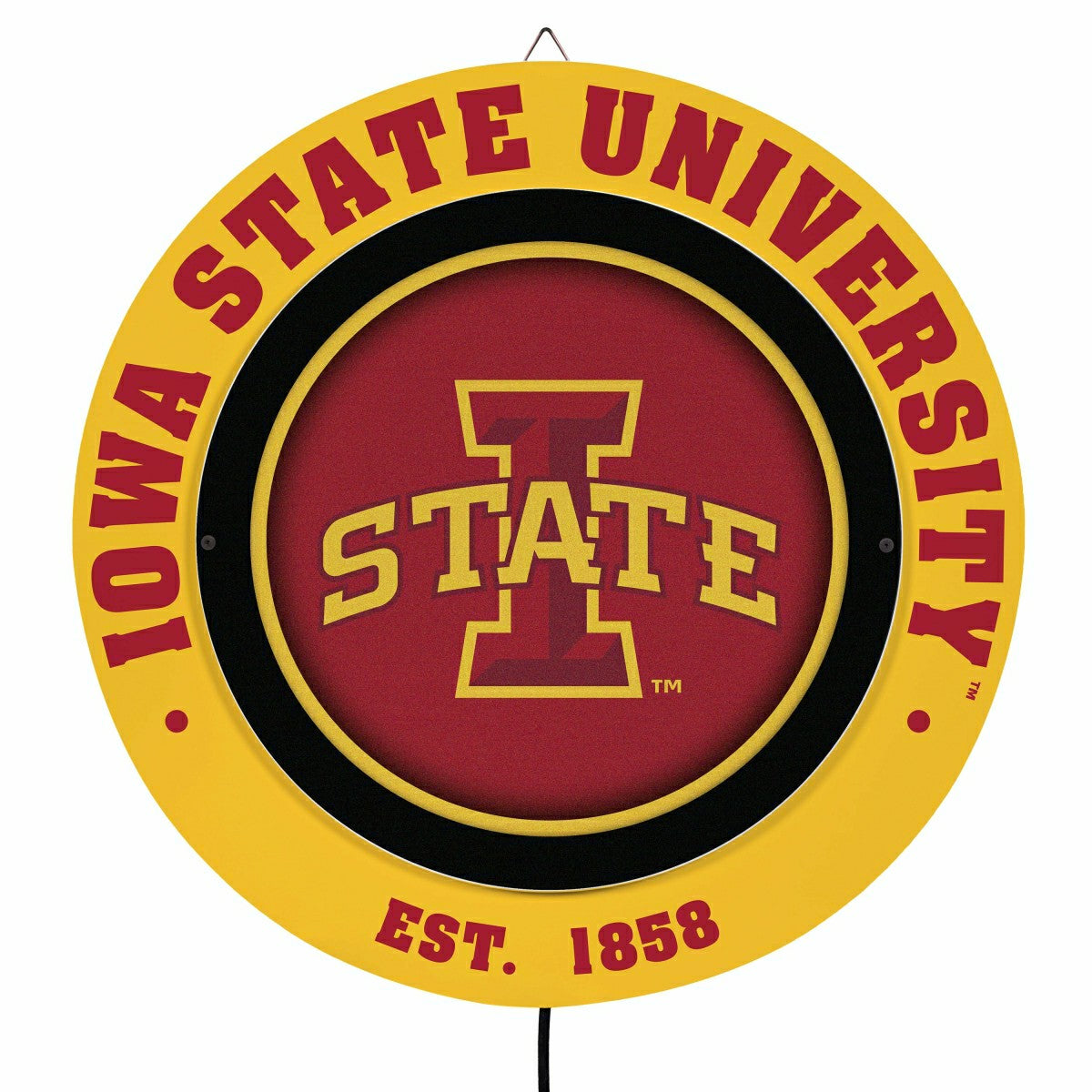Iowa State University, Metal Lite, Round, Collegiate