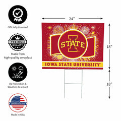 Iowa State University Yard Sign, Patriotic, Collegiate, Home