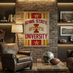 Iowa State University, Canvas Wall Tapestry, Large, 54x36, Collegiate, Home