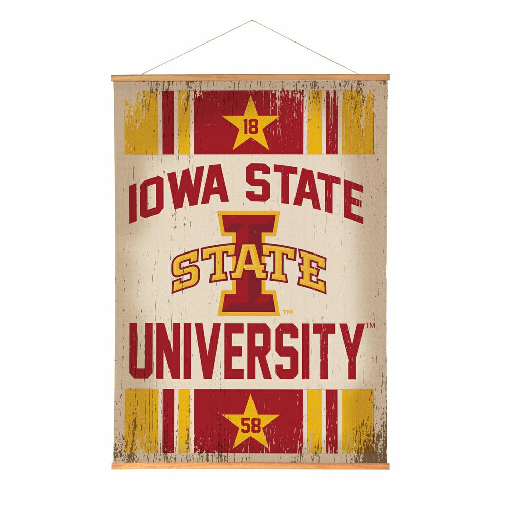Iowa State University, Canvas Wall Tapestry, Large, 54x36, Collegiate, Home