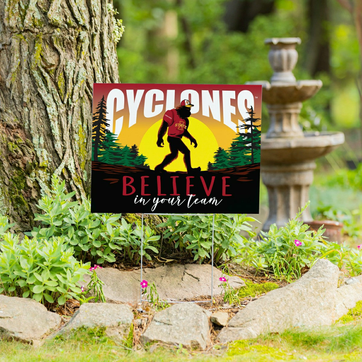 Iowa State University Yard Sign, Bigfoot, Collegiate, Home
