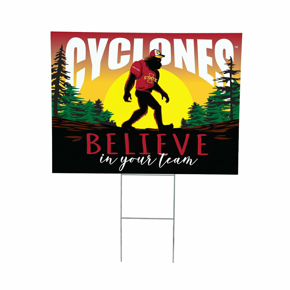 Iowa State University Yard Sign, Bigfoot, Collegiate, Home