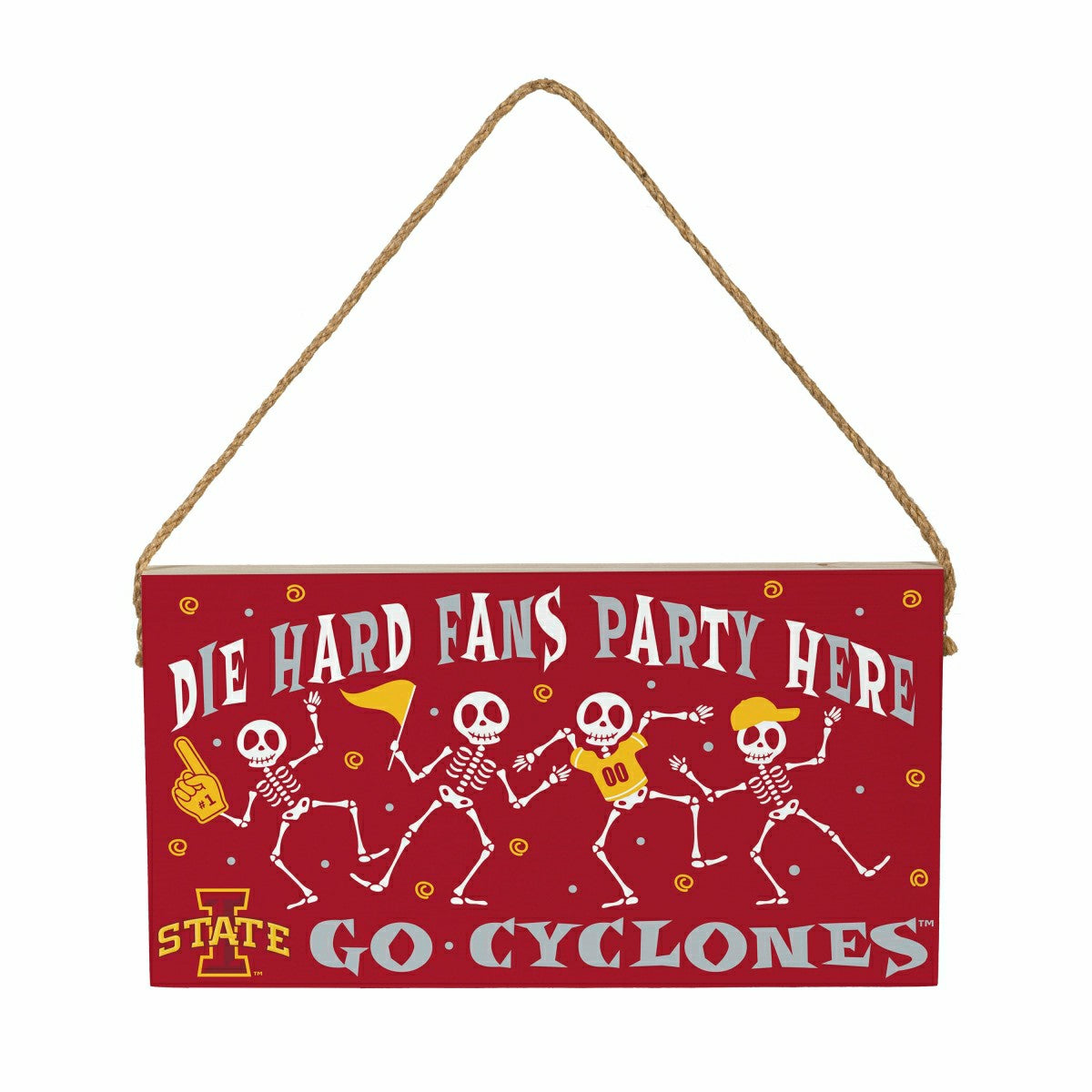 Iowa State University Halloween Wood Wall Sign, 6x11, Collegiate, Home